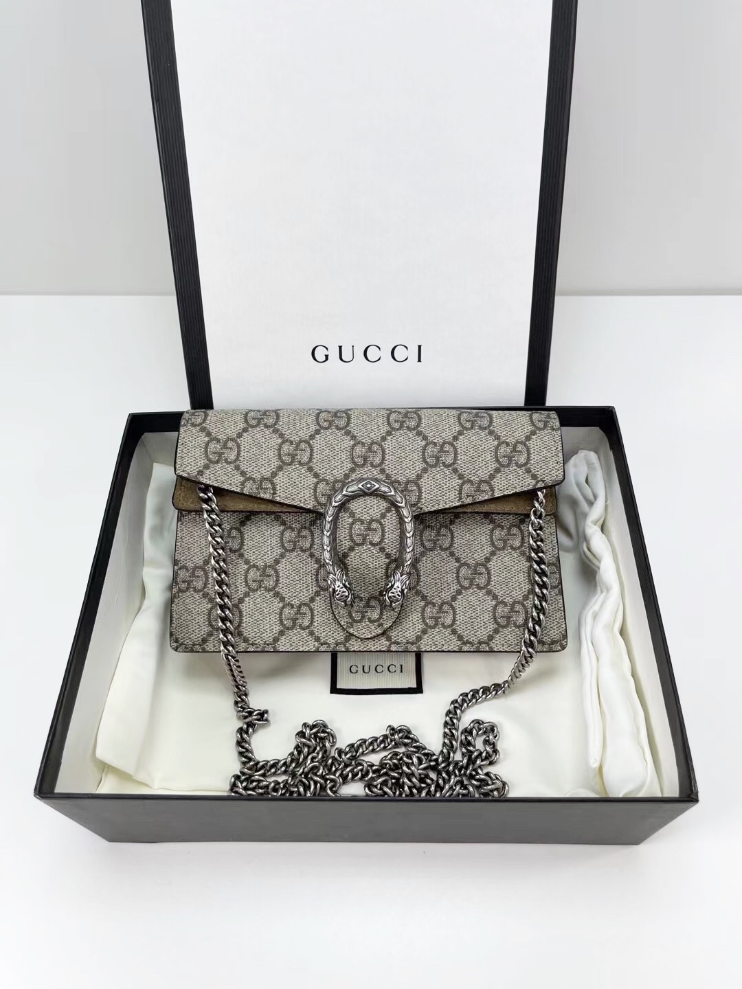 gucci 古驰 gucci古驰supermini酒神链条包闲置品 ilux