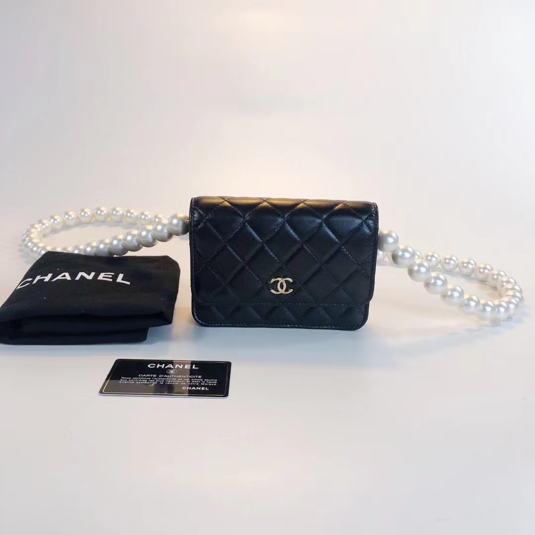 chanel香奈儿 全新绝版大珍珠斜挎链条包woc chanel香奈儿全新绝版大