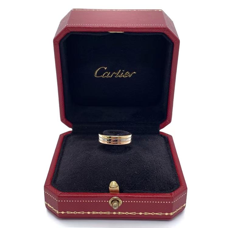 Cartier 卡地亚 三色trinity系列宽版戒指