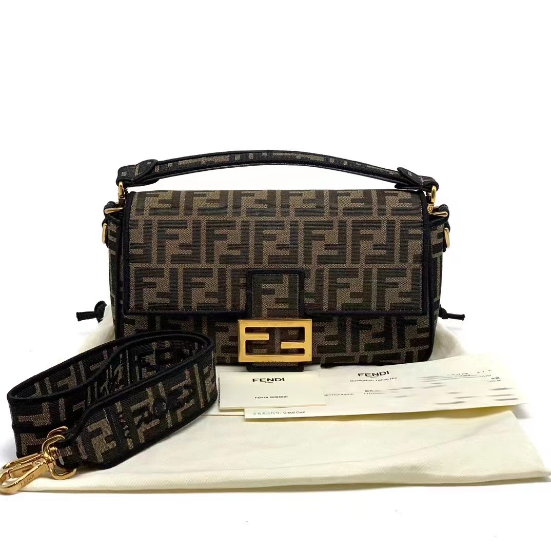 Fendi 芬迪 新款全套老花法棍包