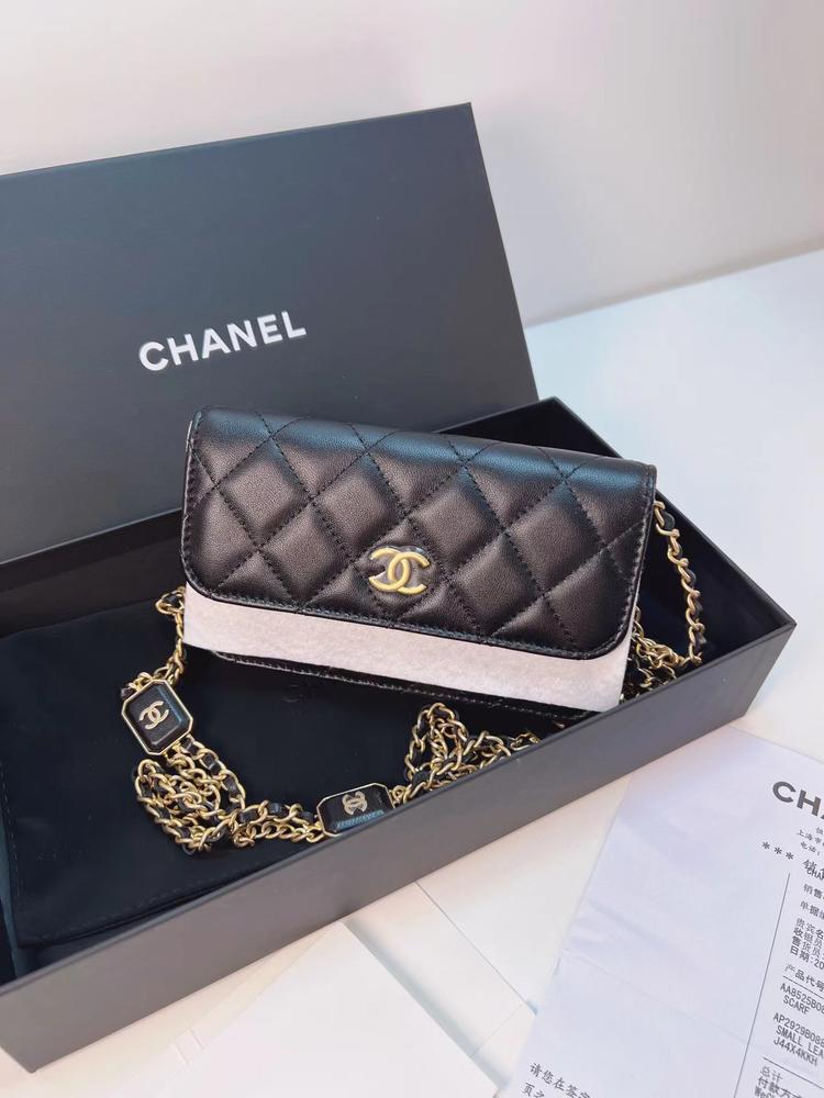 Chanel 香奈儿 全新全套22b新款黑金woc链条包