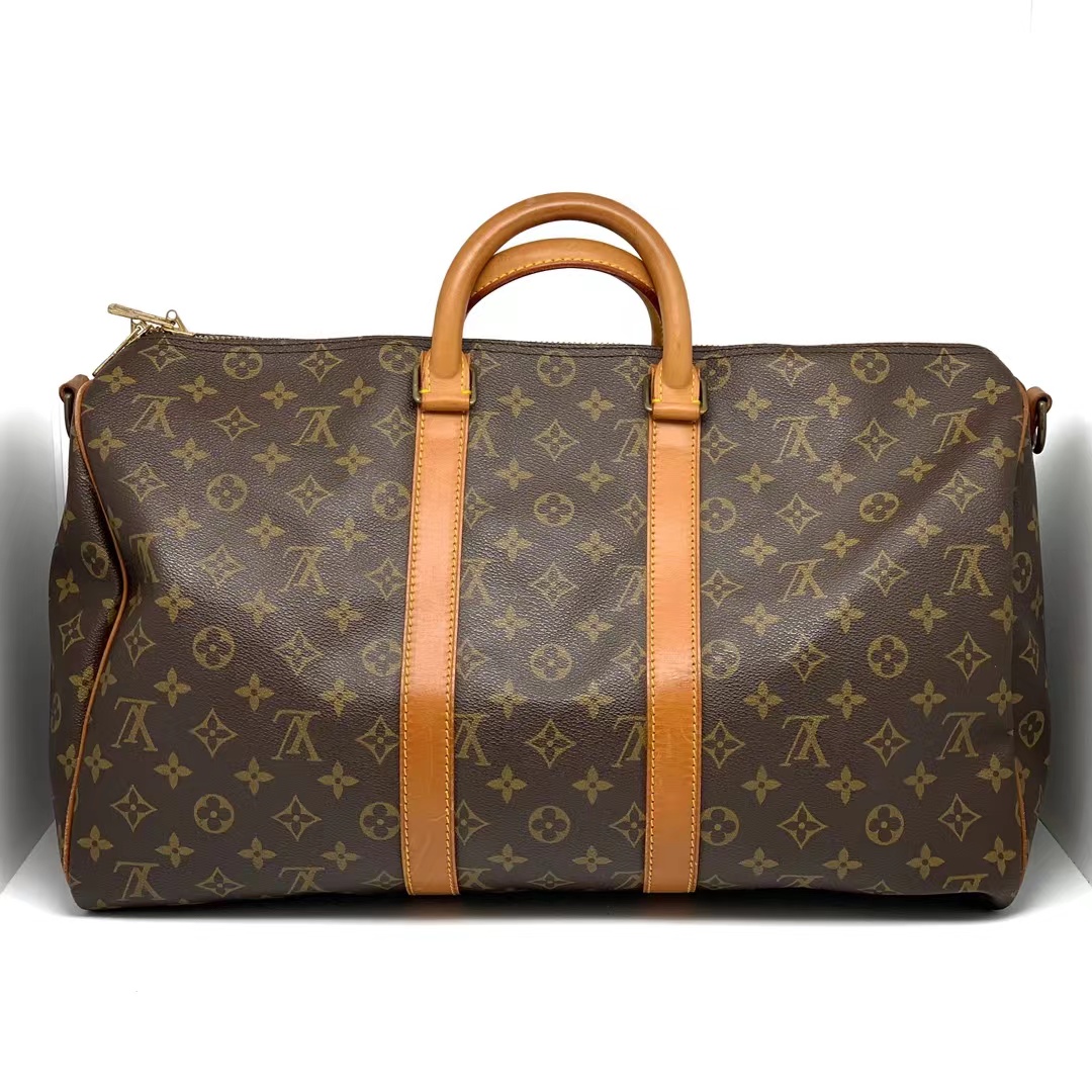 Louis Vuitton路易威登 老花Keepall肩带款 LV keepall45手提斜挎包，旅行包，健身包，配件：肩带 钥匙 ，公价2w多，现货秒发5K+