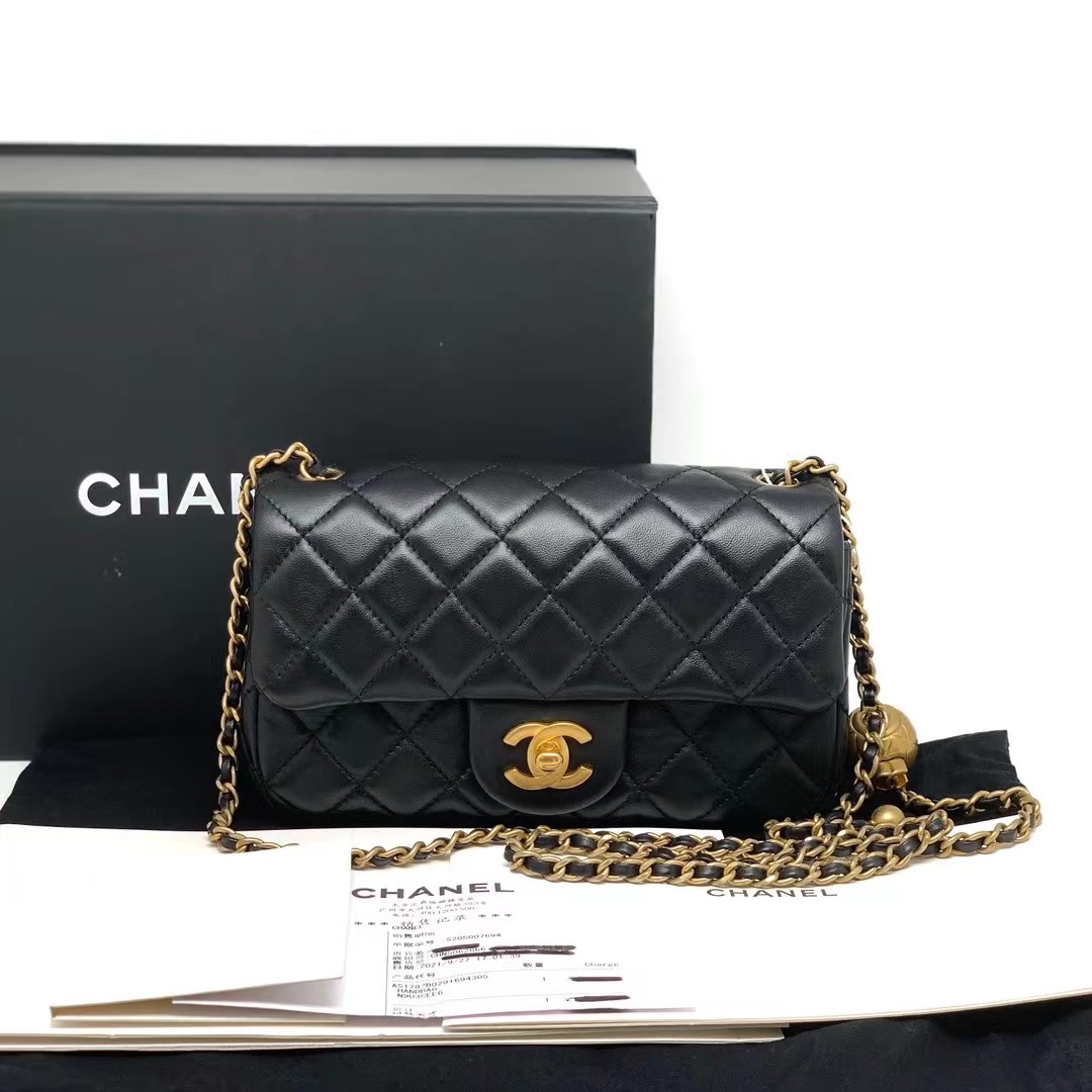 Chanel 香奈儿 全套芯片款黑金金球大mini