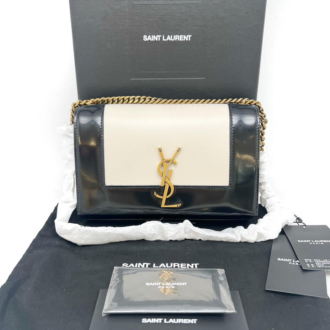 Saint Laurent 圣罗兰 全新全套黑白拼色KATE小号