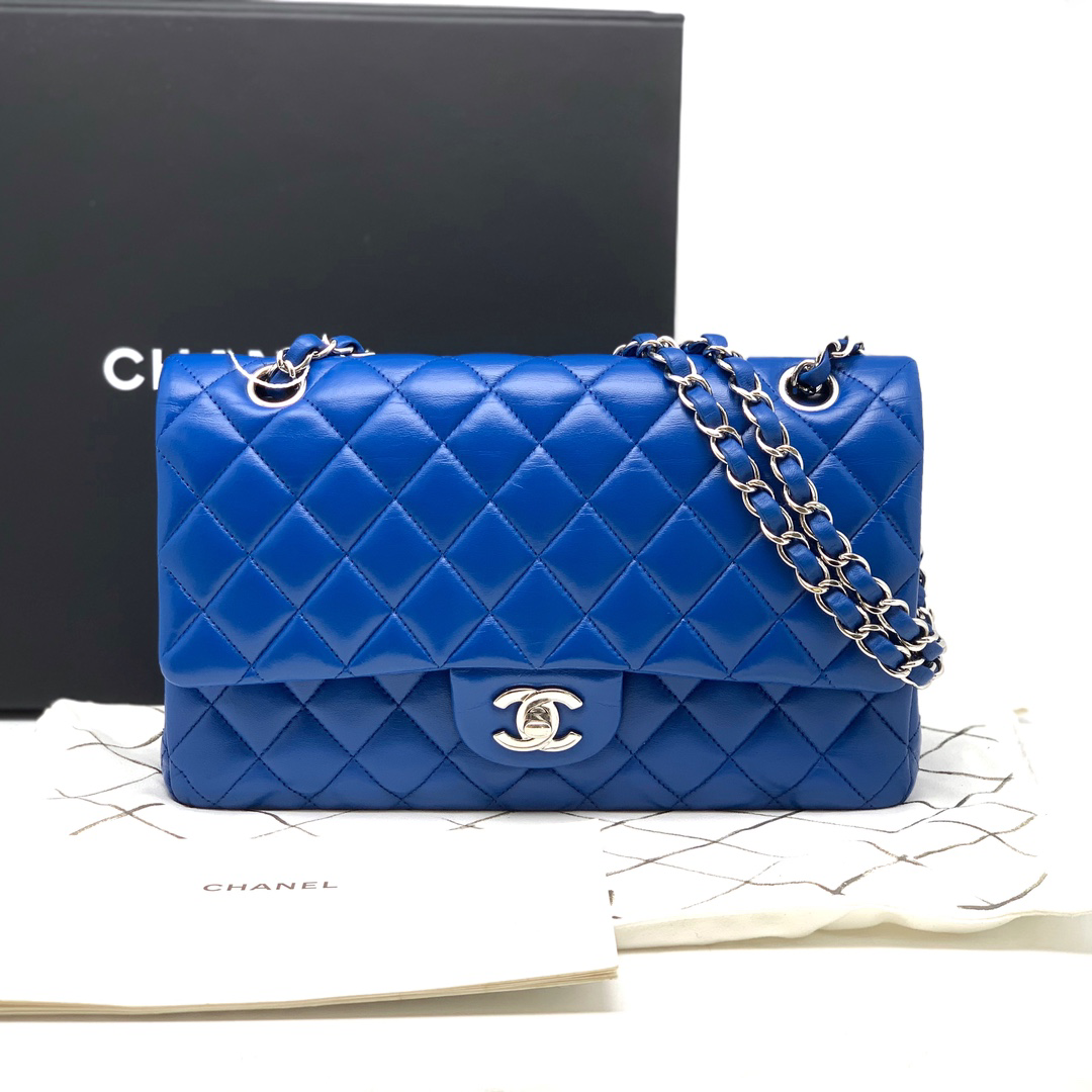 Chanel 香奈儿 宝石蓝银扣CF中号