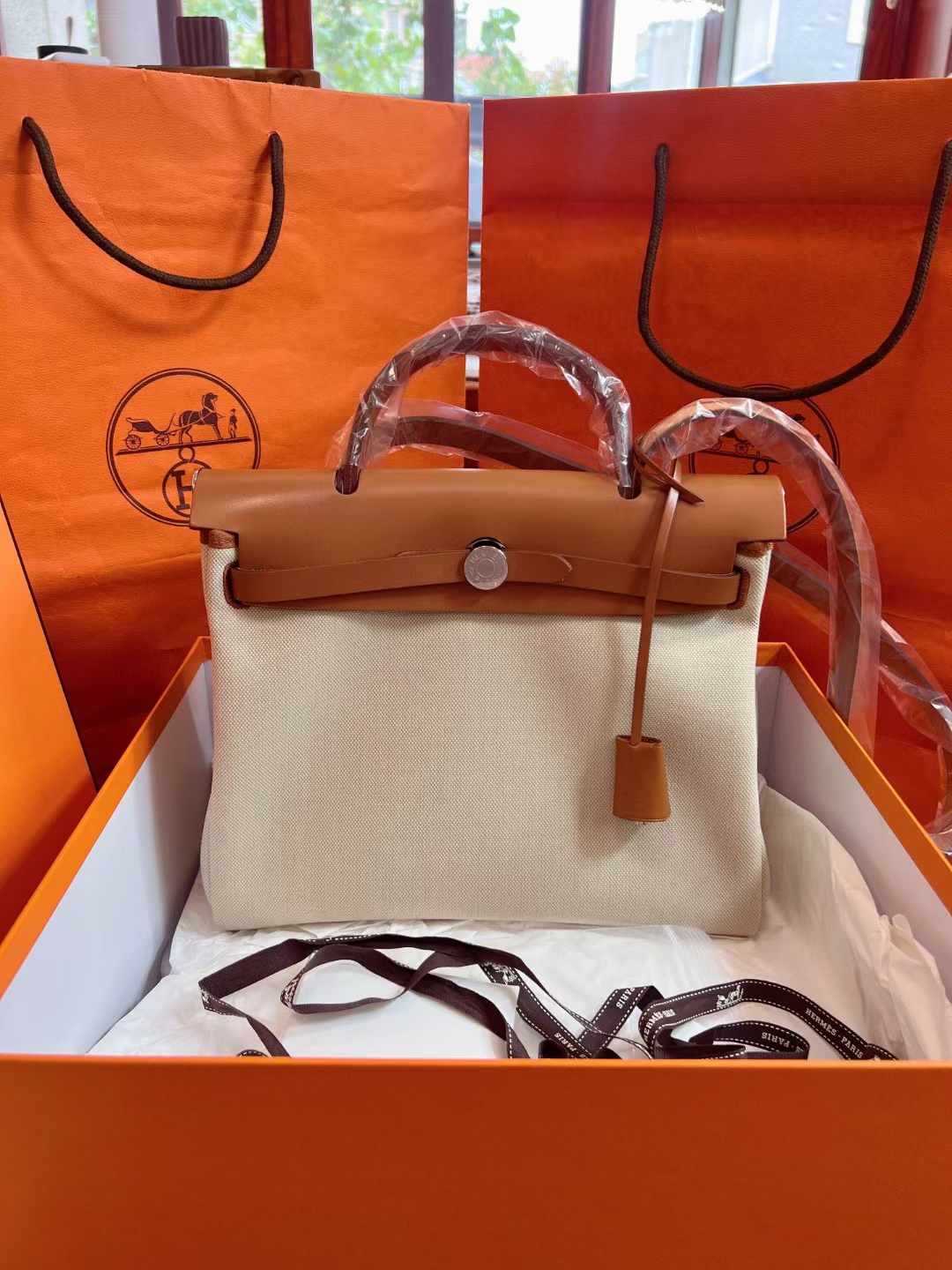 Hermes 爱马仕 冰川白银扣herbag 31