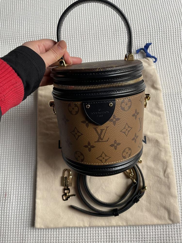 Louis Vuitton 路易威登 全新芯片款焦糖拼色Cannes手提斜挎发财桶