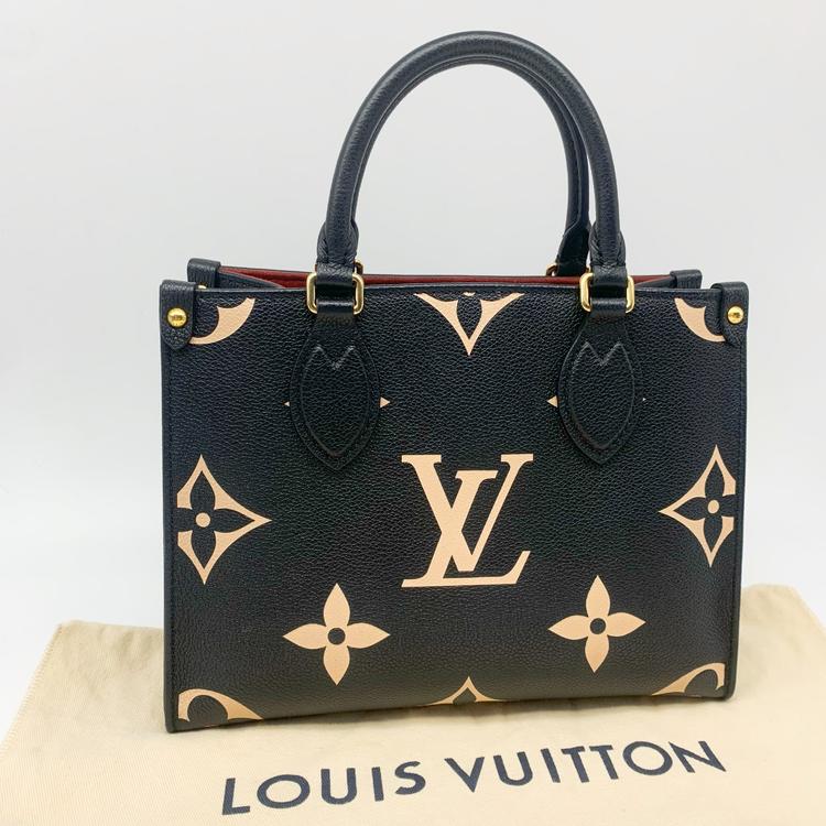 Louis Vuitton 路易威登 新款黑白全皮款Onthego小号托特包