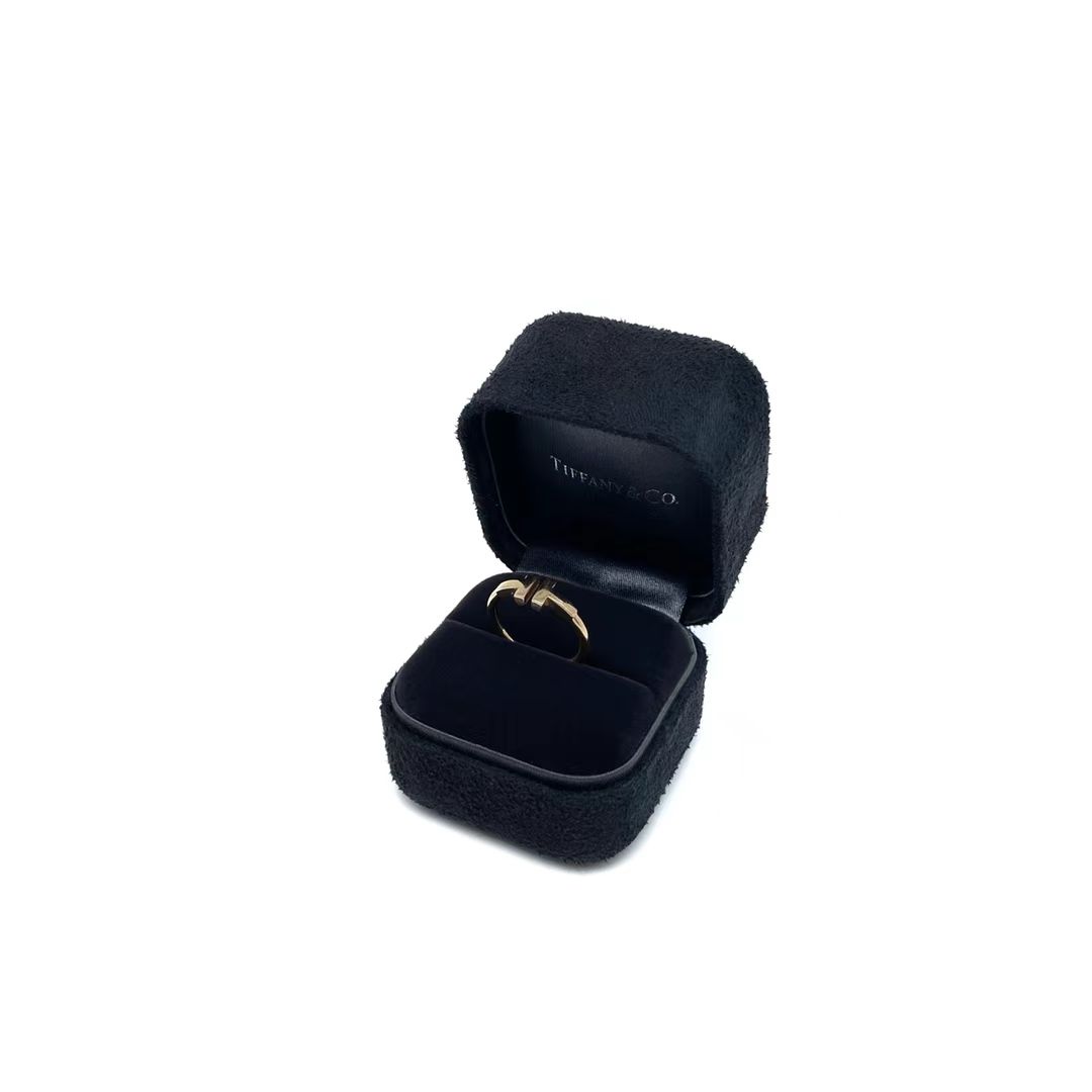 Tiffany & Co. 蒂芙尼 18K玫瑰金双T戒指