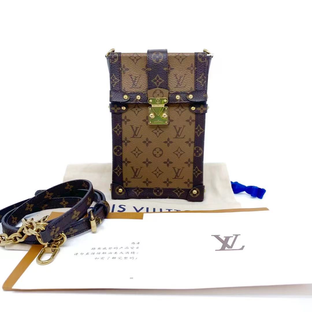 Louis Vuitton 路易威登 焦糖拼色trunk手机包