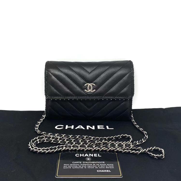 Chanel 香奈儿 黑银铆钉限定WOC链条包
