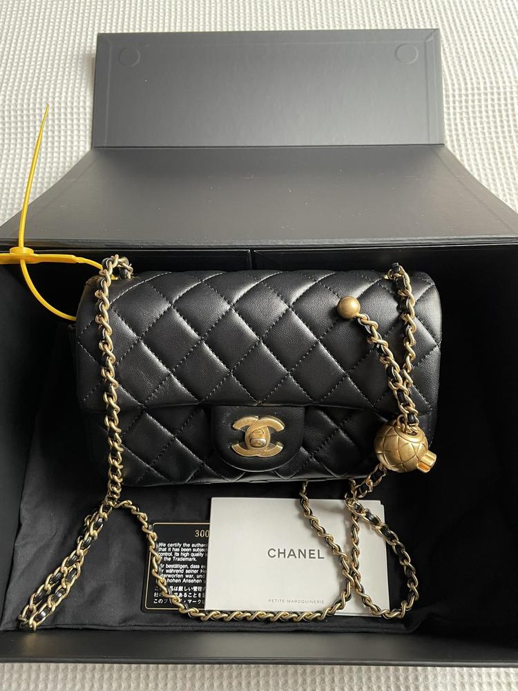 Chanel 香奈儿 黑金球大mini链条包