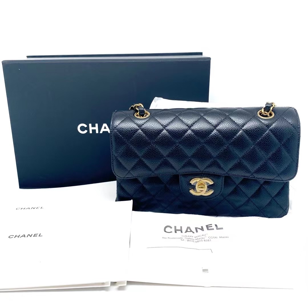 Chanel 香奈儿 全新全套黑金牛CF小号