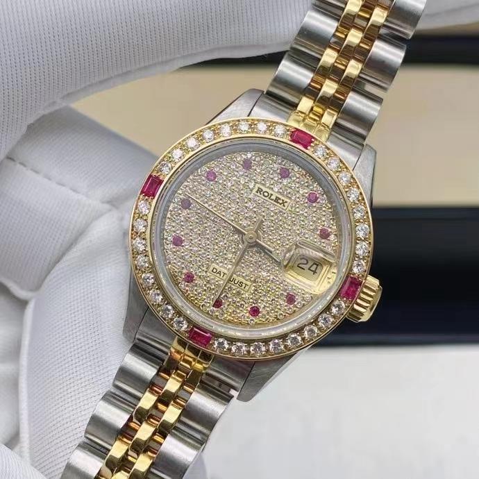 Rolex 劳力士 满天星红宝石刻度女装日志系列腕表