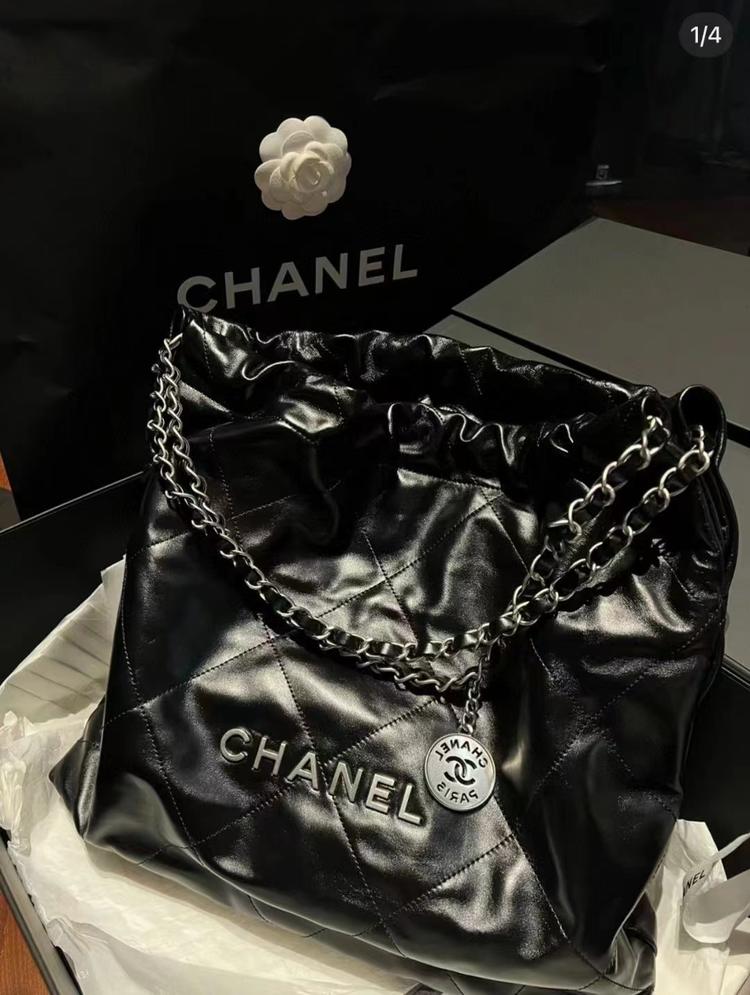 Chanel 香奈儿 全新芯片款22bag垃圾袋中号