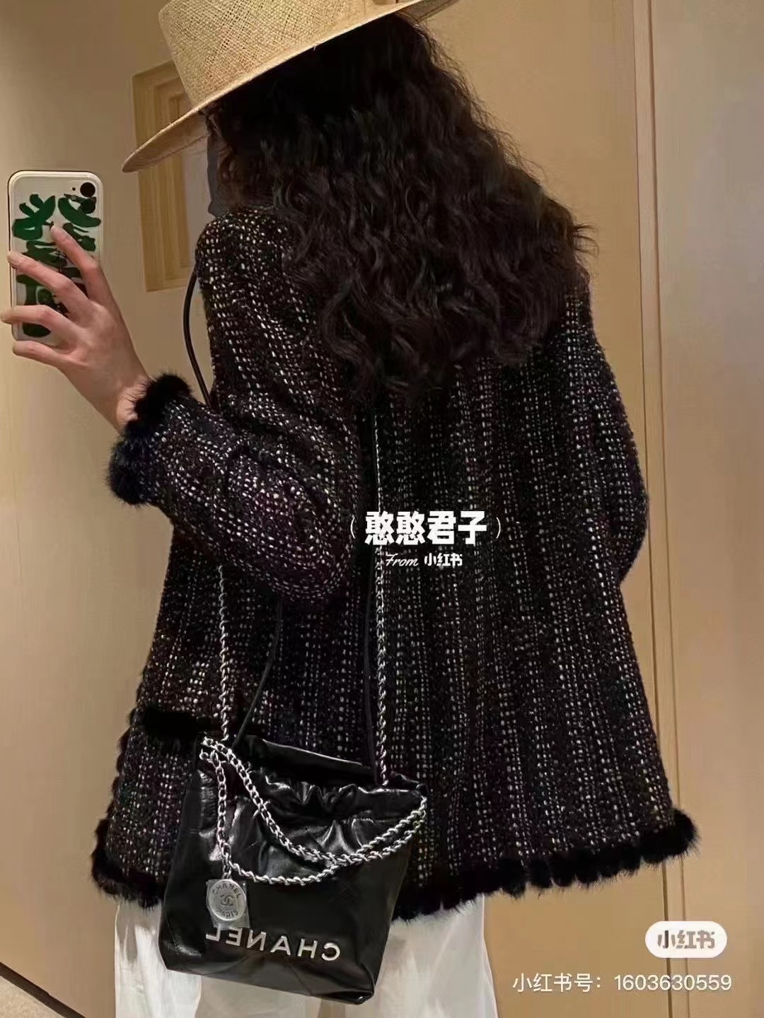 Chanel香奈儿 全新芯片款黑金22bag垃圾袋mini 全❤芯片Chanel 香奈儿23S 黑金22bag mini垃圾袋 本季大热款附件盒子 尘袋好价💰