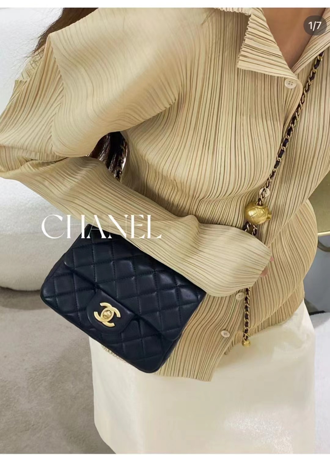 Chanel香奈儿 黑金芯片款金球方胖子 芯片款香奈儿Chanel 金球方胖子黑金 查码21年 梦中情包 一包有三种背法 理财产品硬通货 附件尘袋好价💰