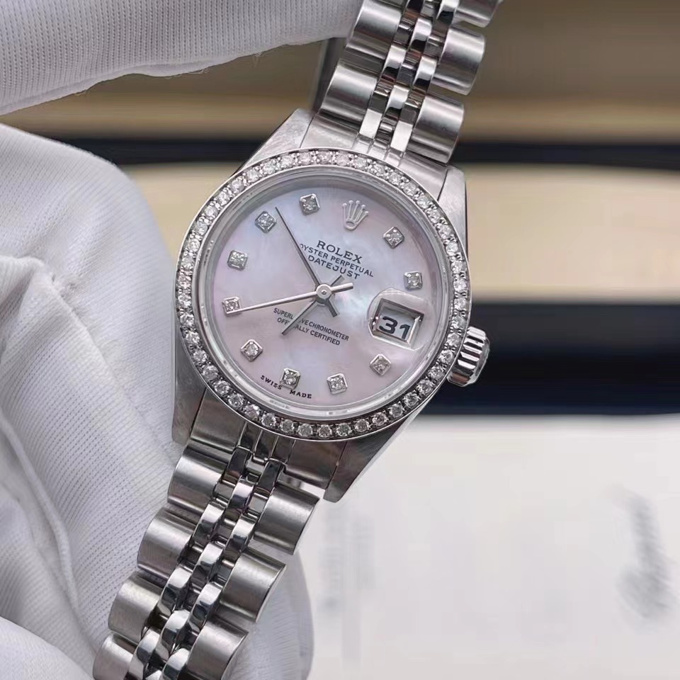 Rolex 劳力士 粉色贝母刻度钻日志型腕表