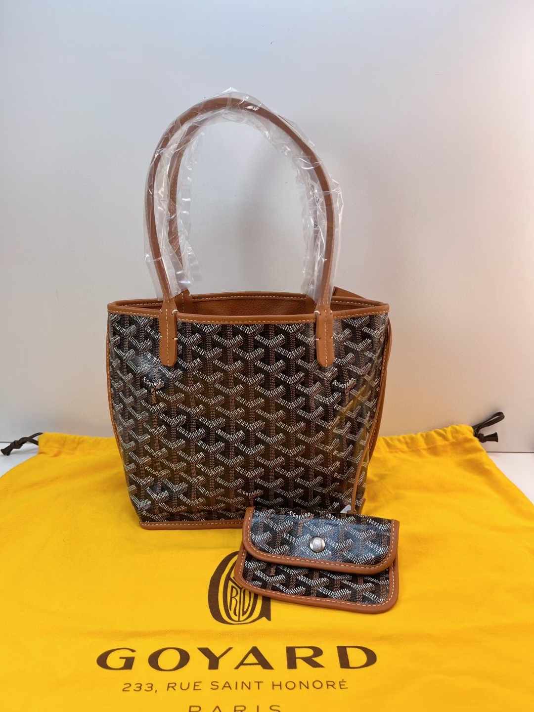 Goyard 高雅德 全新棕色mini tote双面购物袋