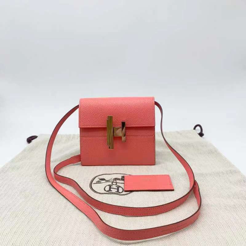 Hermes 爱马仕 玫瑰粉银色旋转扣Cinhetic to go