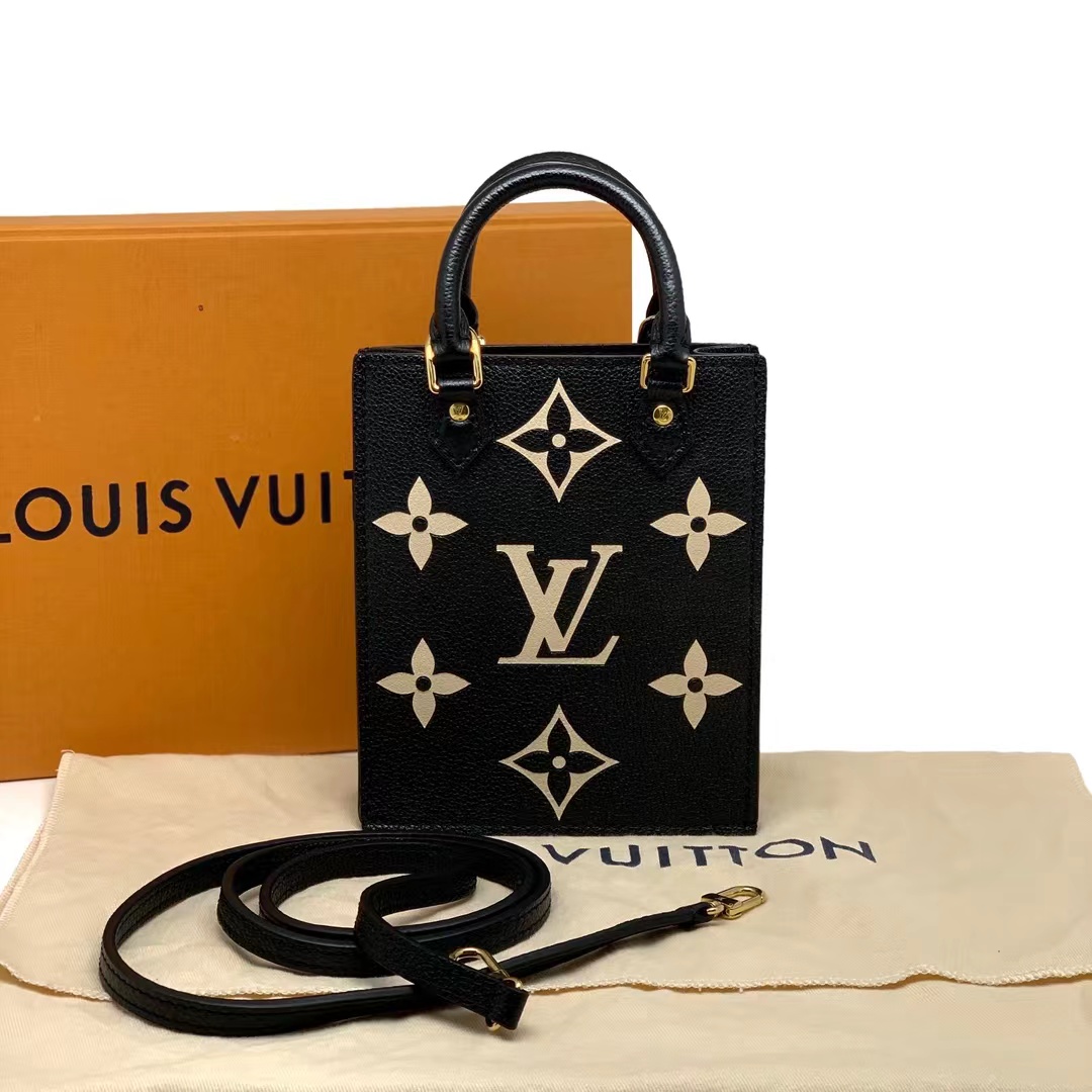 Louis Vuitton 路易威登 黑白全皮mini琴谱包芯片款