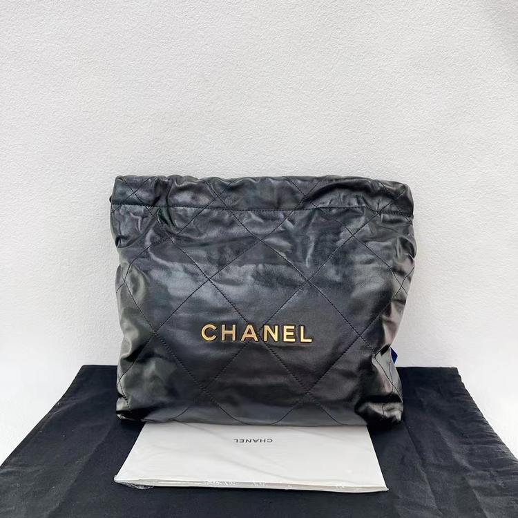 Chanel 香奈儿 全新芯片款黑金22bag垃圾袋